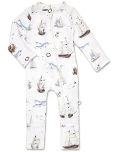 Set Sail Organic Snugglesuit Convertible Romper