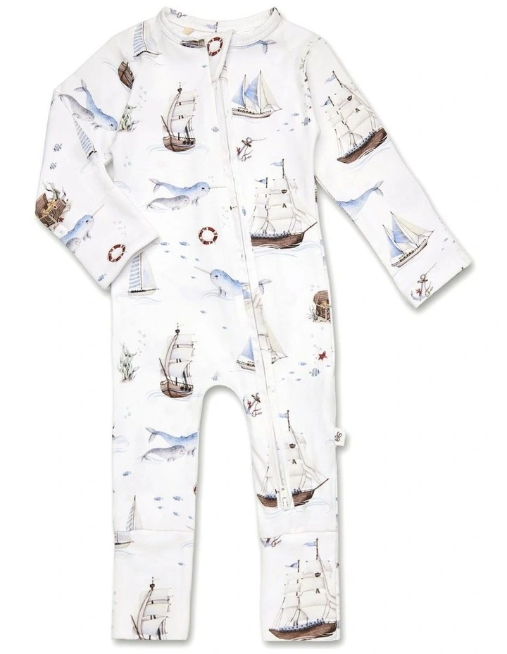 Set Sail Organic Snugglesuit Convertible Romper image 1