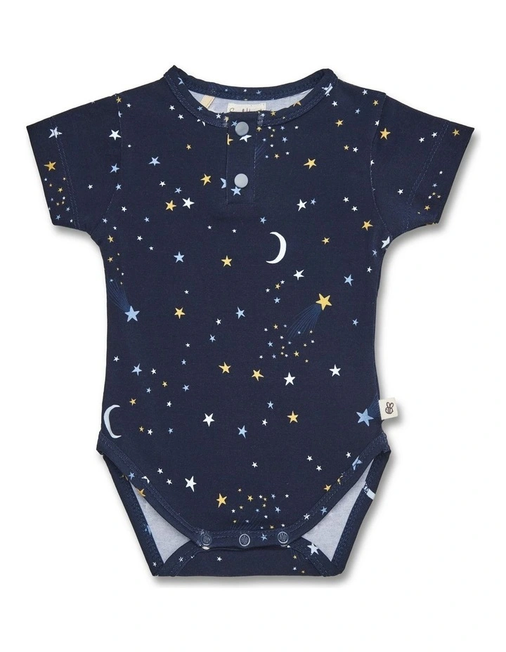 Starry Night Short Sleeve Organic Bodysuit image 1