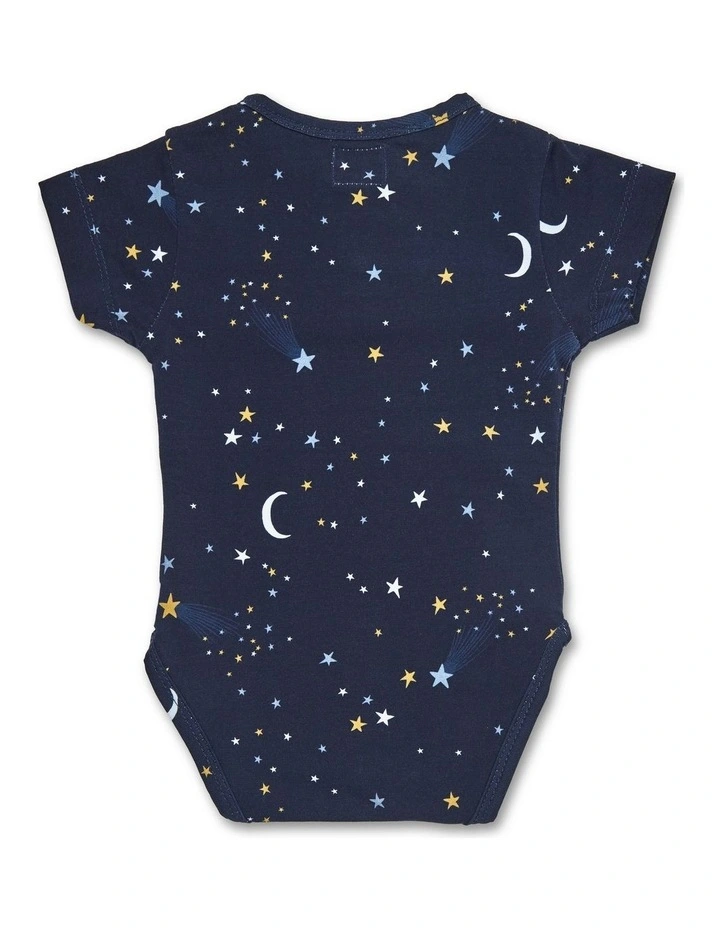 Starry Night Short Sleeve Organic Bodysuit image 3