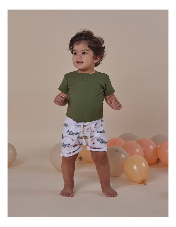 Olive Short Sleeve Organic Bodysuit image 5