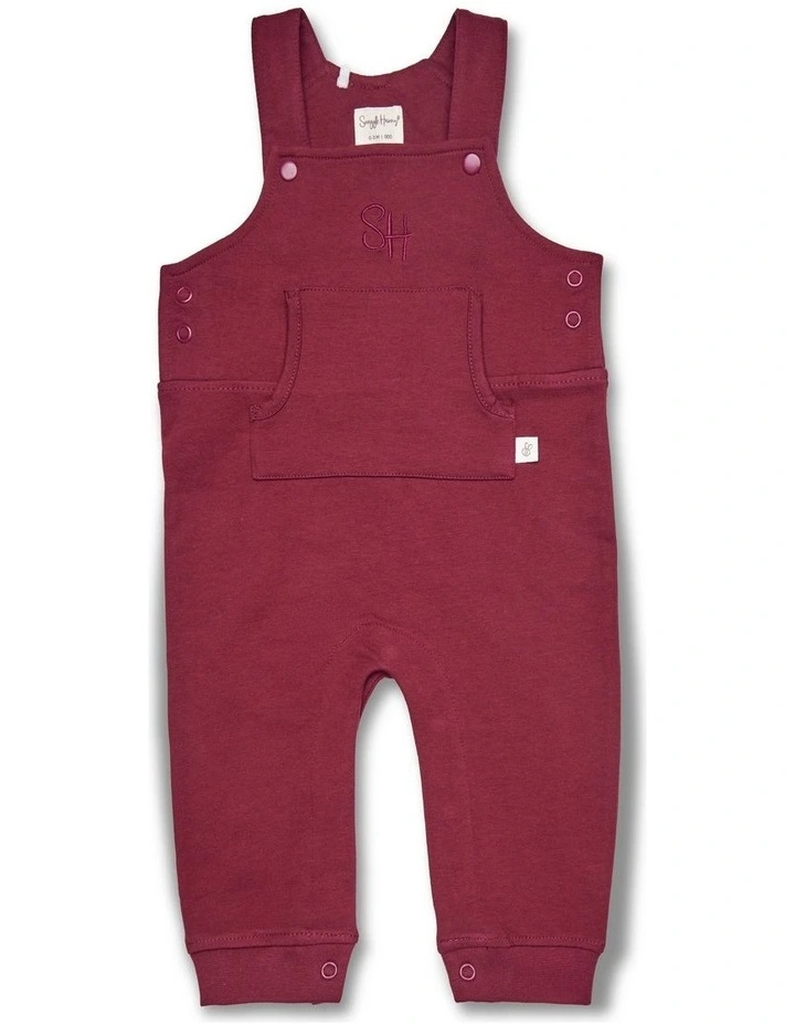 Raspberry Organic Joey Overalls image 1