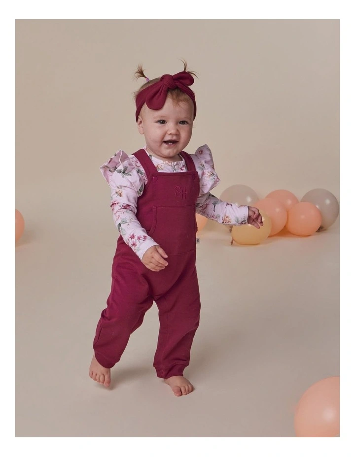 Raspberry Organic Joey Overalls image 2