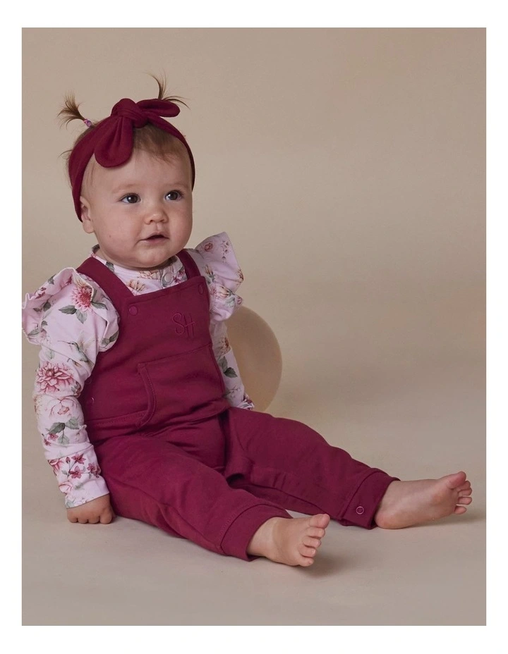 Raspberry Organic Joey Overalls image 4
