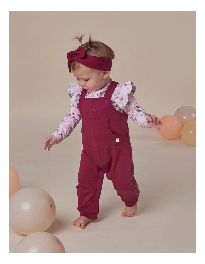 Raspberry Organic Joey Overalls image 5