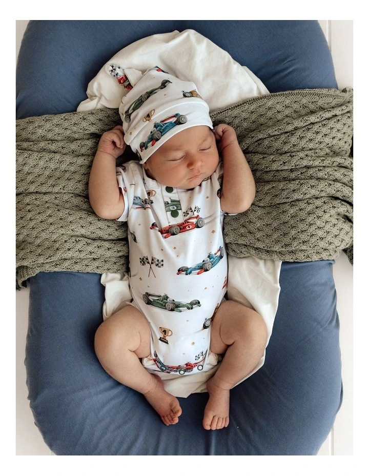 Little Racers Short Sleeve Organic Bodysuit image 2
