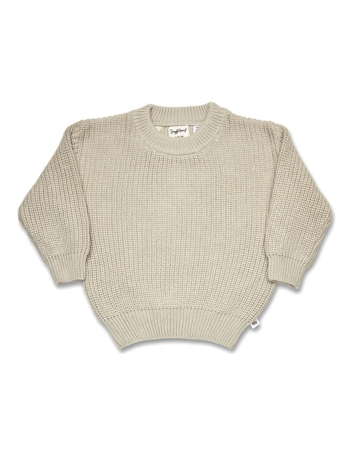 Pistachio Oversized Cotton Knit Jumper image 1