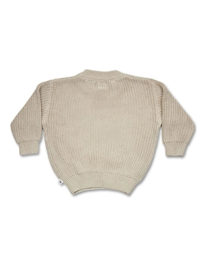 Pistachio Oversized Cotton Knit Jumper image 3