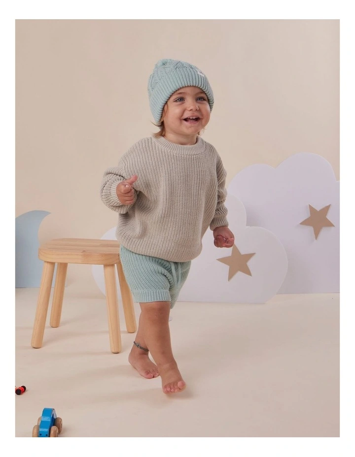 Pistachio Oversized Cotton Knit Jumper image 5