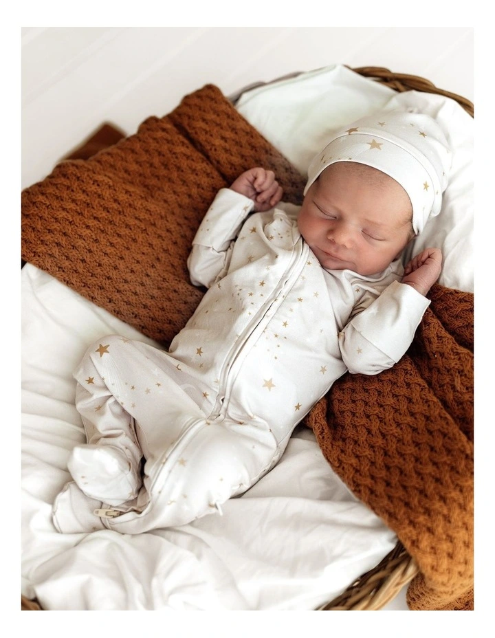 Stardust Organic Snuggle Sleepsuit Zip Footie image 2