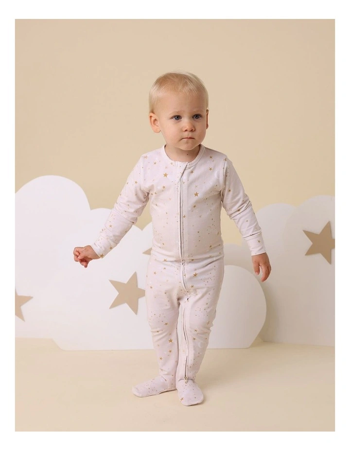 Stardust Organic Snuggle Sleepsuit Zip Footie image 4