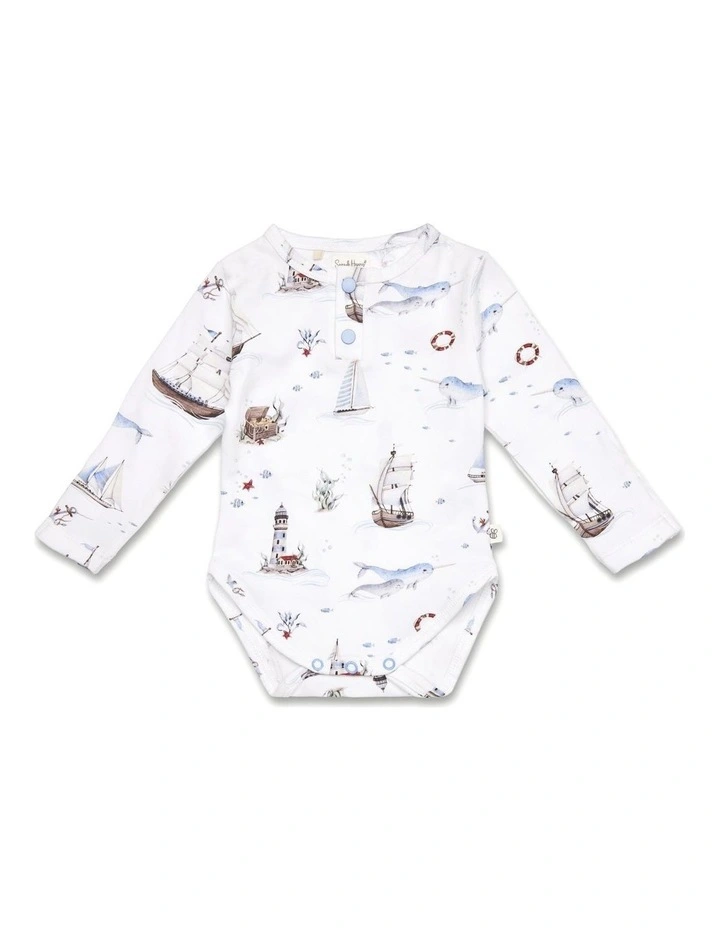 Set Sail Long Sleeve Organic Bodysuit image 1