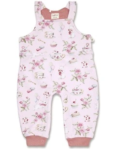 Alice's Tea Party Organic Snuggle Overalls