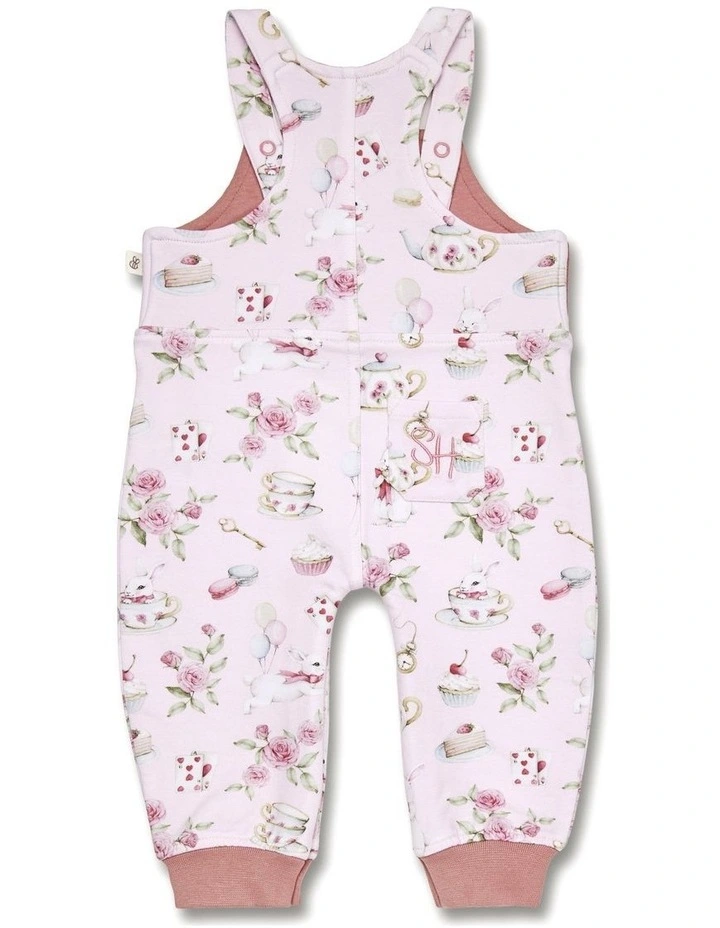 Alice's Tea Party Organic Snuggle Overalls image 3