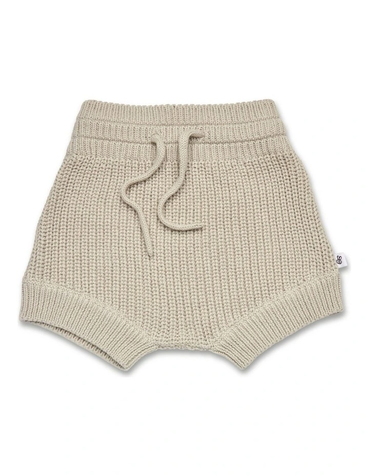 Pistachio Organic Cotton Knit Shorts image 1