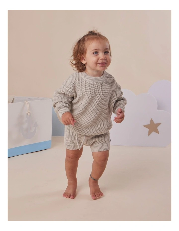 Pistachio Organic Cotton Knit Shorts image 2