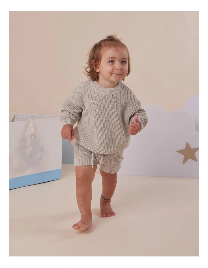 Pistachio Organic Cotton Knit Shorts image 6
