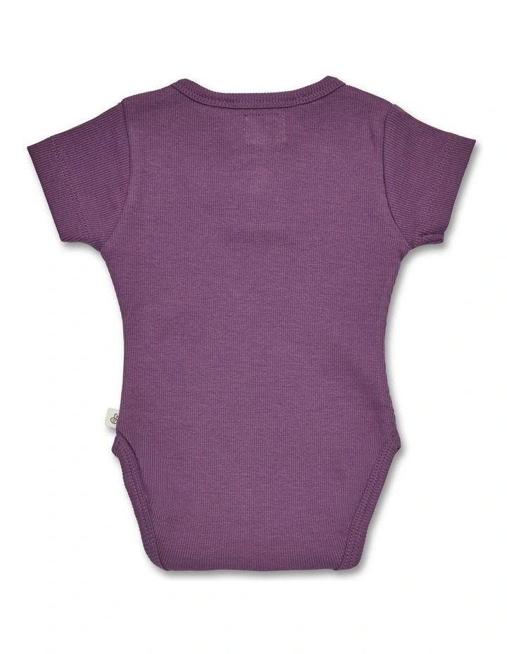 Mulberry Rib Short Sleeve Organic Bodysuit image 3