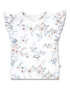 Sweet Swallows Organic Short Sleeve Top with Frill