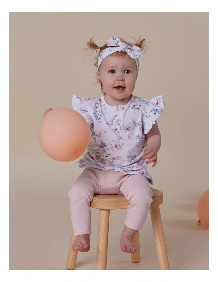 Sweet Swallows Organic Short Sleeve Top with Frill image 4