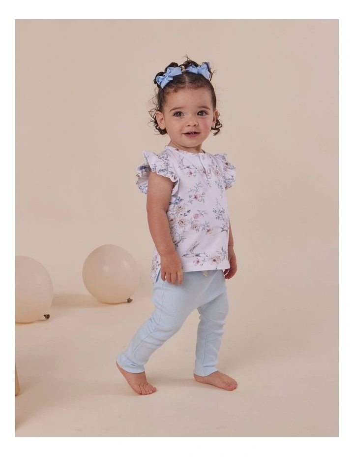 Sweet Swallows Organic Short Sleeve Top with Frill image 5