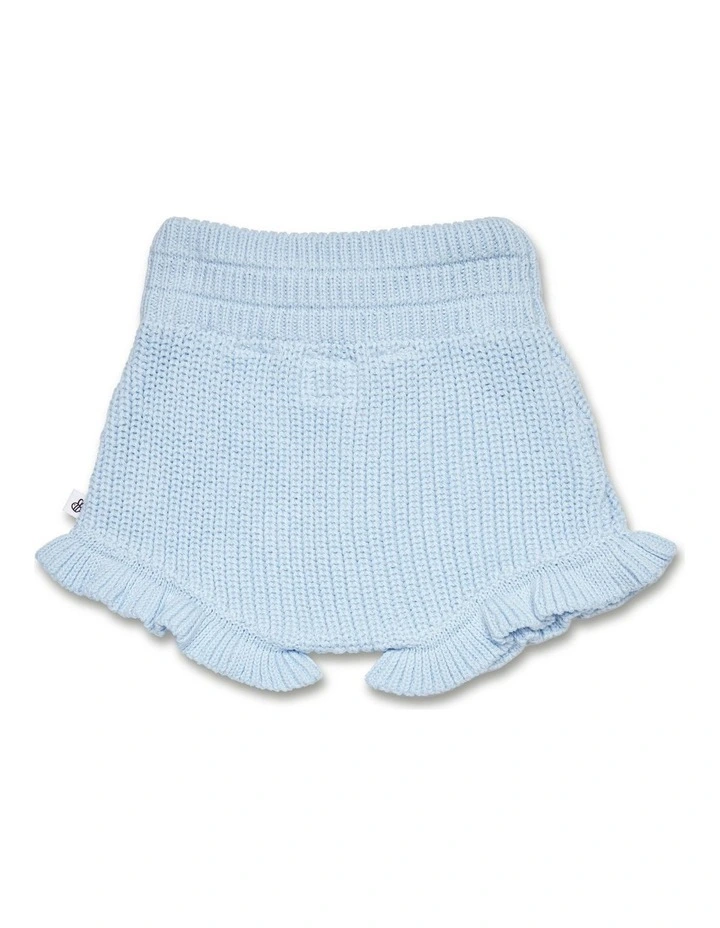 Baby Blue Organic Cotton Knit Bloomers image 3