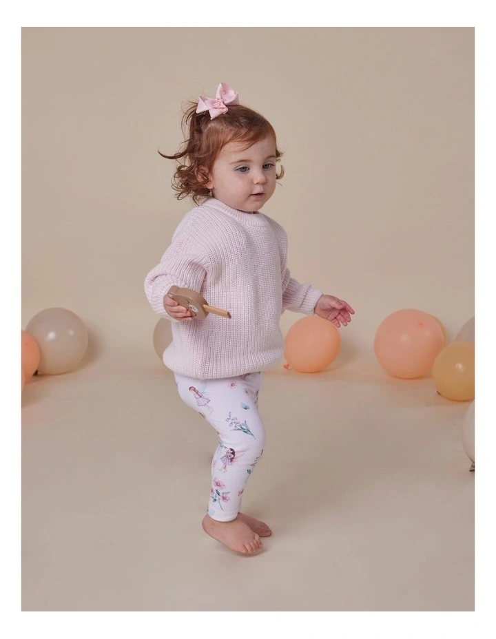 Blush Pink Oversized Cotton Knit Jumper image 2