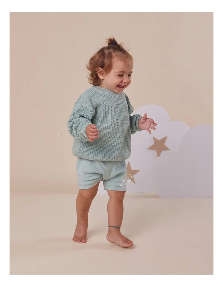 Sage Oversized Cotton Knit Jumper image 2