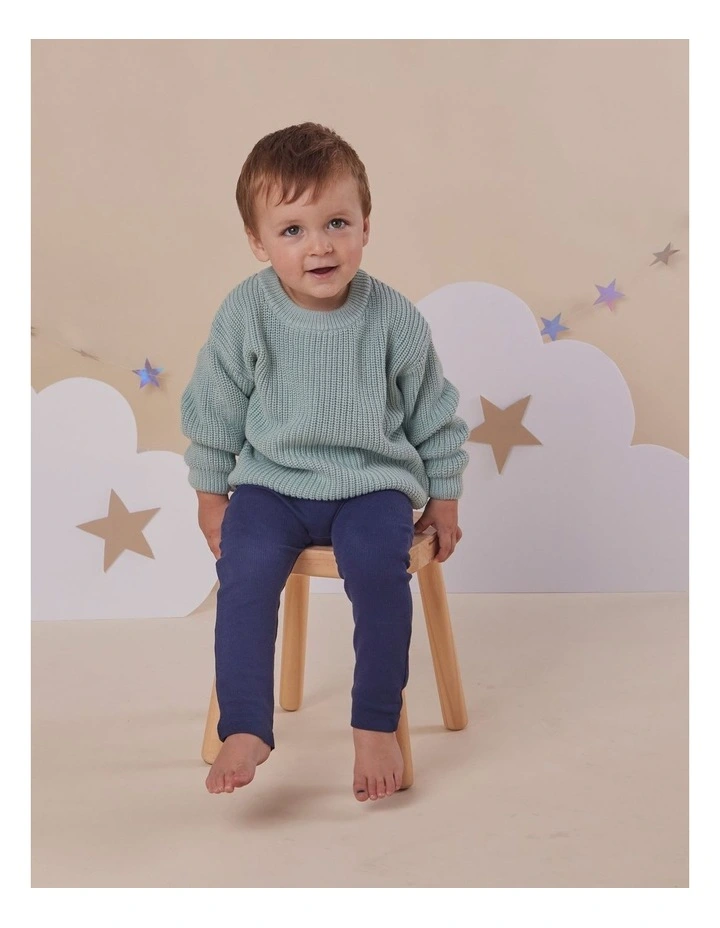 Sage Oversized Cotton Knit Jumper image 5