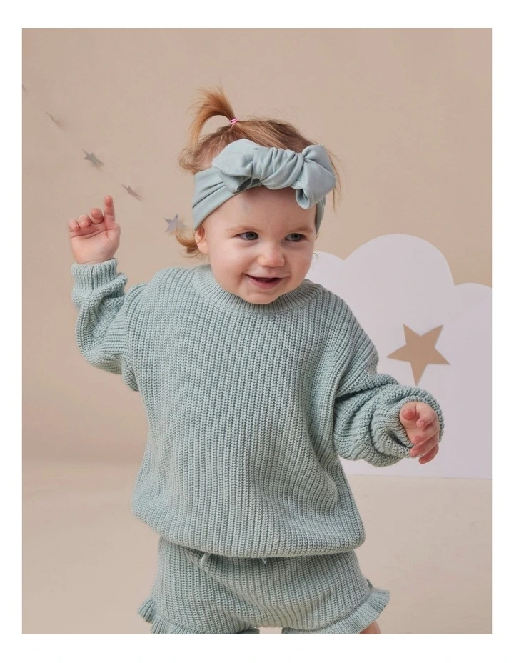 Sage Oversized Cotton Knit Jumper image 6