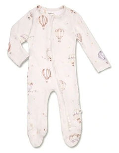 Up & Away Organic Snuggle Sleepsuit Zip Footie