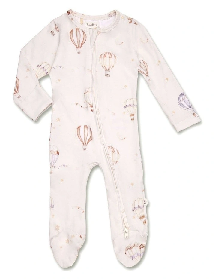 Up & Away Organic Snuggle Sleepsuit Zip Footie image 1