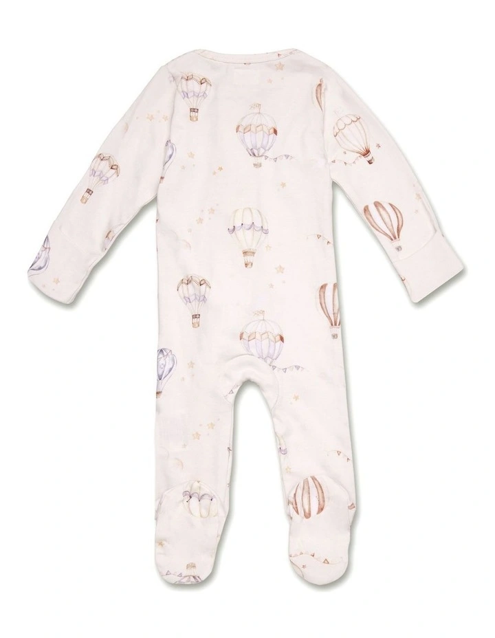 Up & Away Organic Snuggle Sleepsuit Zip Footie image 3