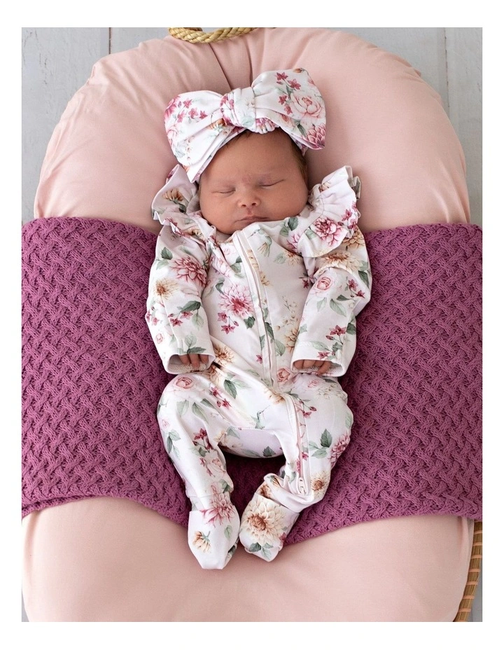 Birds & Blooms Organic Snugglesuit Convertible Romper with Frill image 4