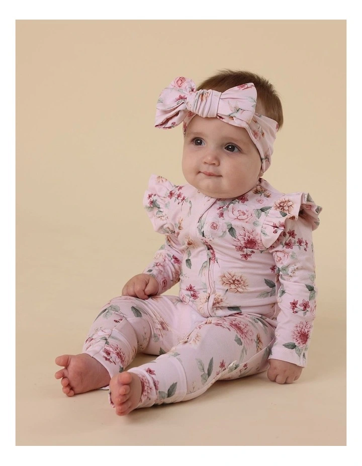 Birds & Blooms Organic Snugglesuit Convertible Romper with Frill image 5