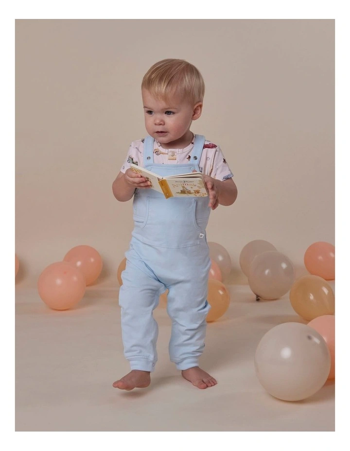 Baby Blue Organic Joey Overalls image 4