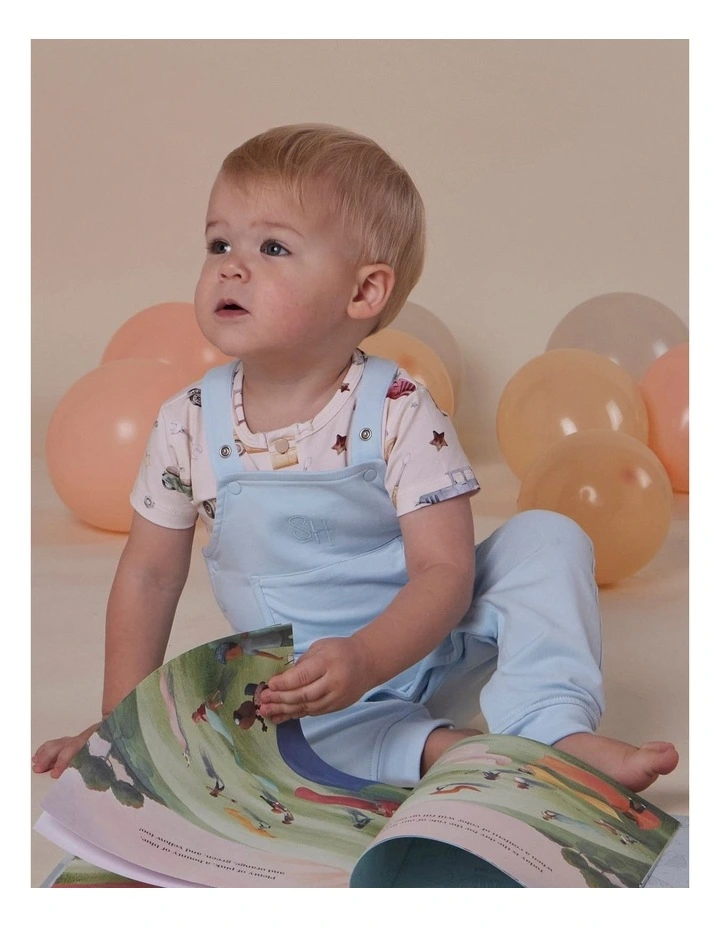 Baby Blue Organic Joey Overalls image 5