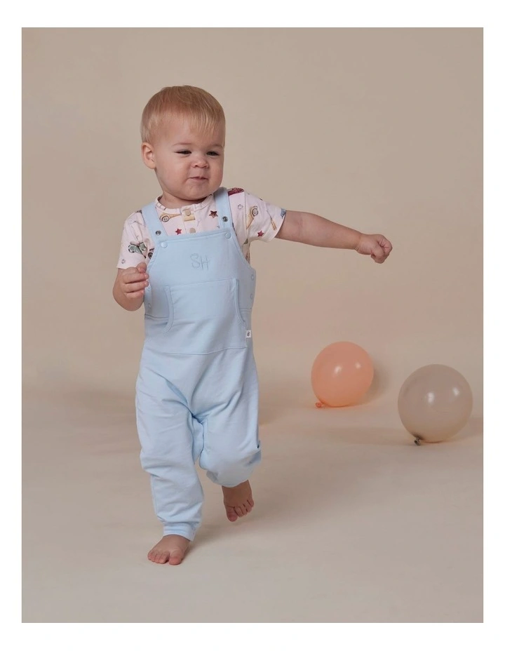 Baby Blue Organic Joey Overalls image 6