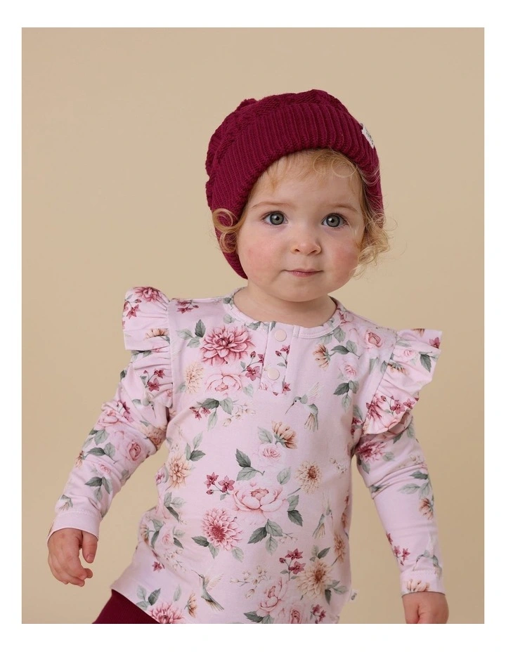 Birds & Blooms Organic Long Sleeve Top with Frill image 4