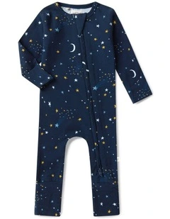 Starry Night Organic Snugglesuit Convertible Romper