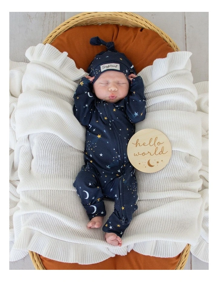 Starry Night Organic Snugglesuit Convertible Romper image 2