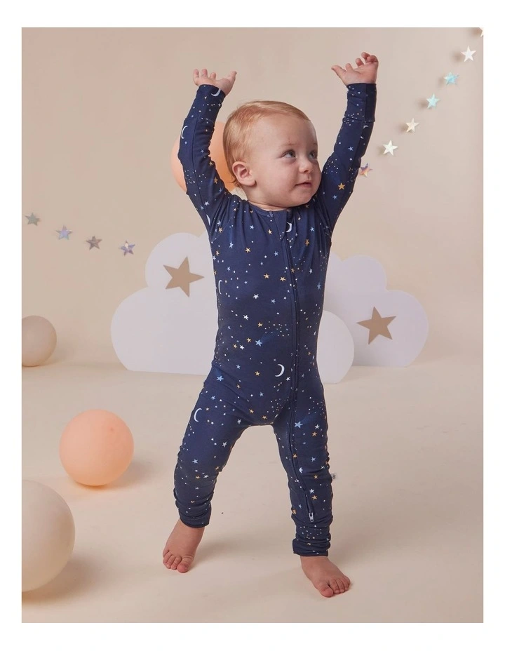 Starry Night Organic Snugglesuit Convertible Romper image 5