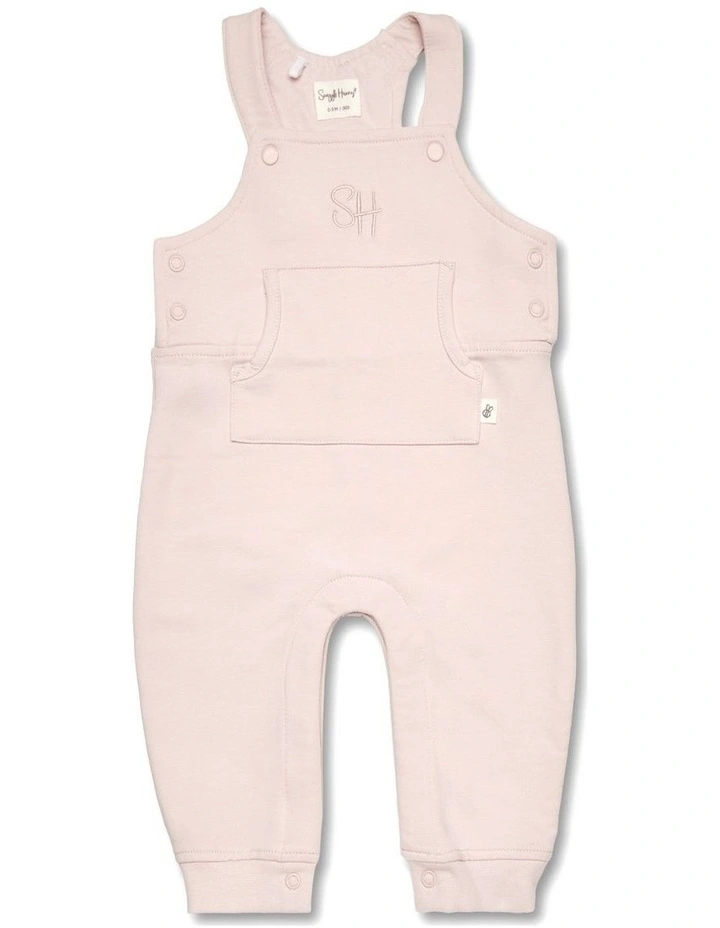 Baby Pink Organic Joey Overalls image 1