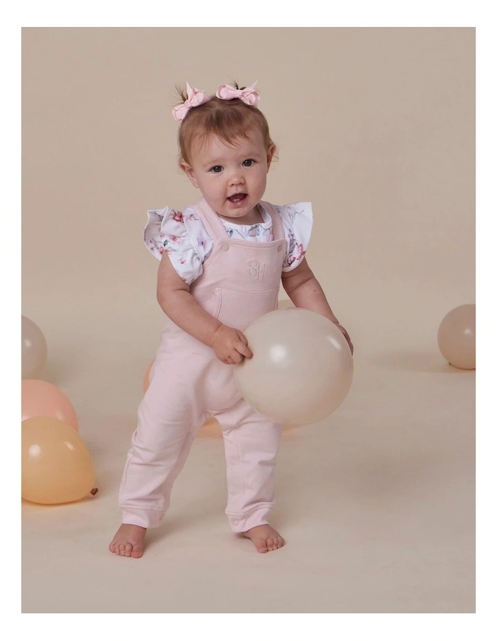 Baby Pink Organic Joey Overalls image 5
