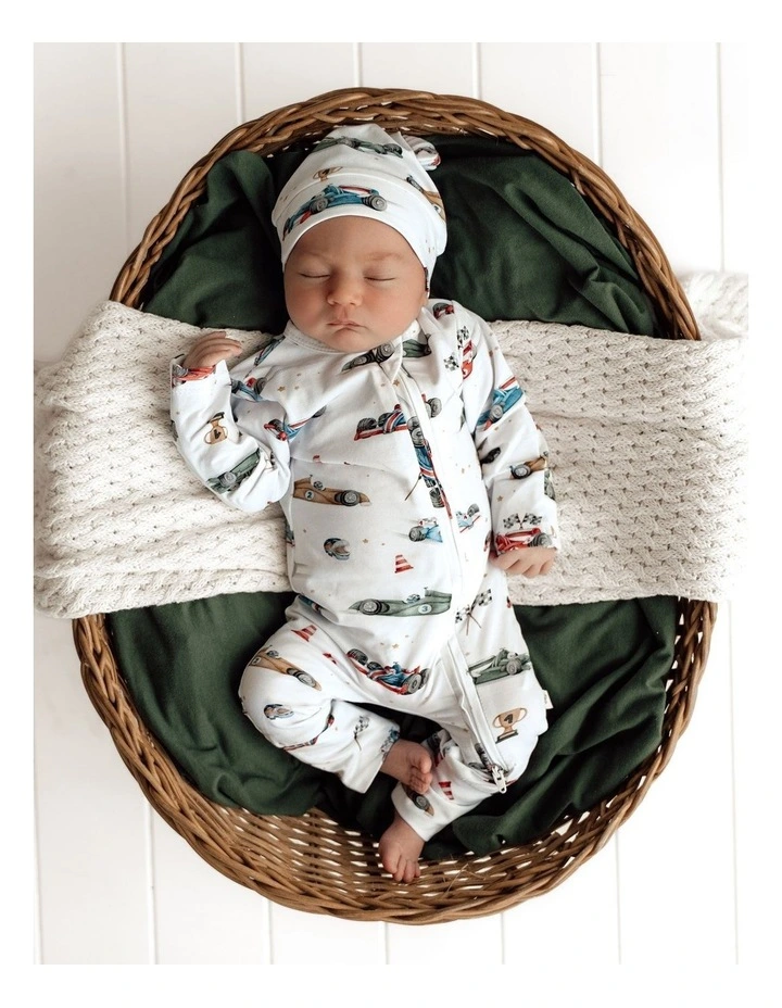 Little Racers Organic Snugglesuit Convertible Romper image 2