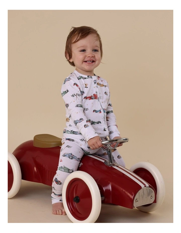 Little Racers Organic Snugglesuit Convertible Romper image 5