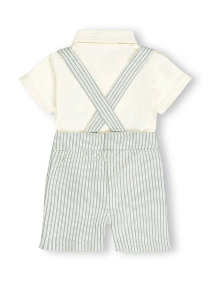 G & J 2-Piece Polo Shirt & Overall Short Set for Baby | 18 to 24 Months image 2