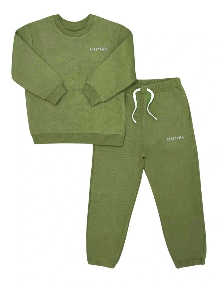 Organic Cotton Tracksuit - Forest Green image 1