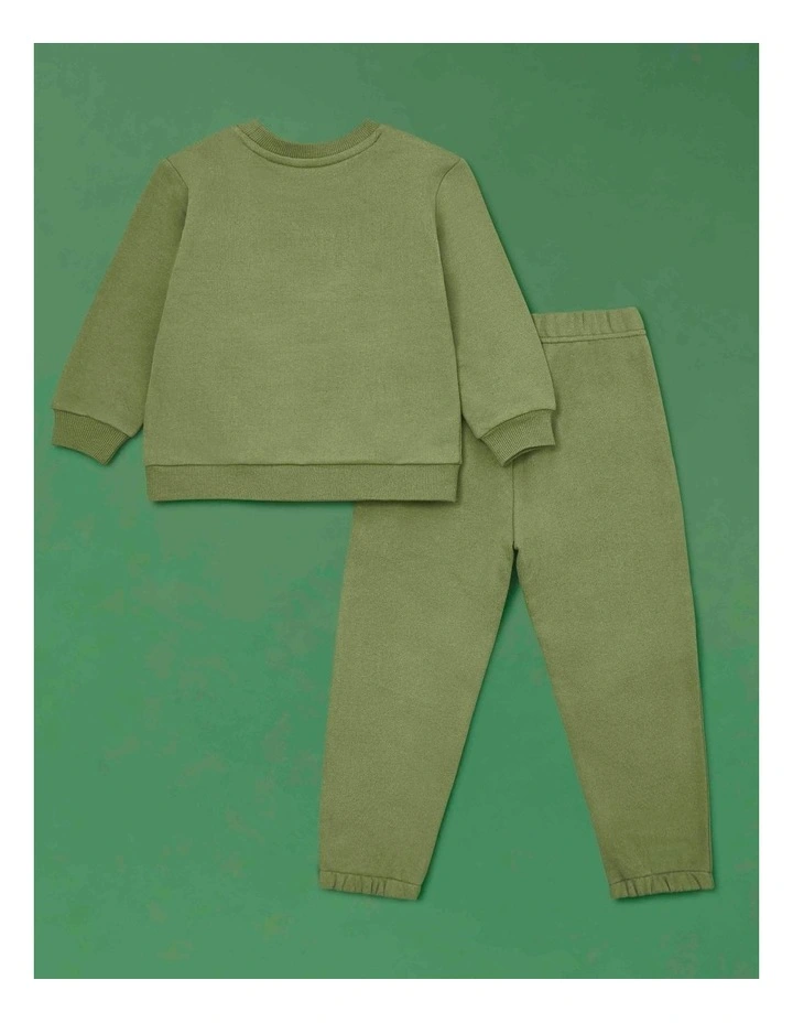 Organic Cotton Tracksuit - Forest Green image 4