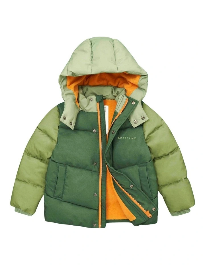 Roarsome Puffer Jacket - Forest Green image 1